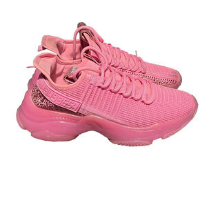 Steve Madden NY90 Maxima Sneakers Womens 9.5 Hot Pink Rhinestones Embellished